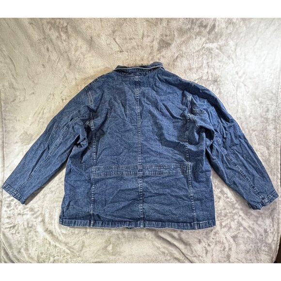 Appleseed jacket Women's 2X Blue Denim Jean Jacket button down w/ Inside Pocket - Picture 2 of 9